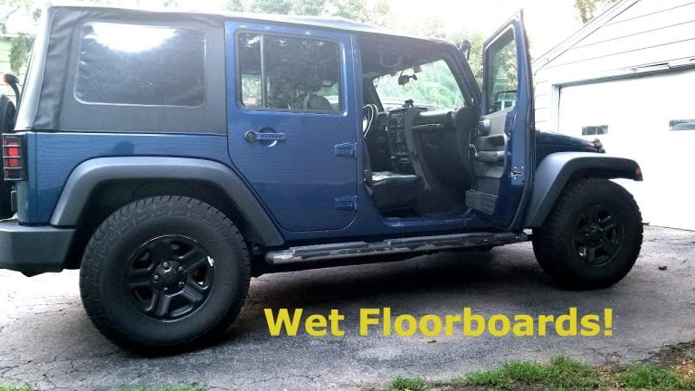 Why is the floor of my Jeep Wrangler wet?